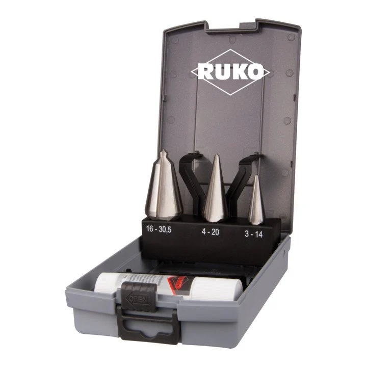 Juego de brocas RUKO para chapa 3-14 / 5-20 / 16-30,5 mm ( 4000601698 )