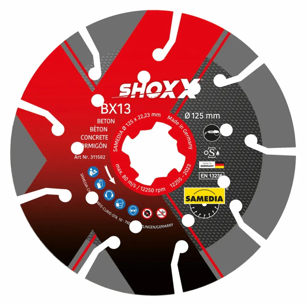 (310064) DISCO DIAMANTE SHOXX BX13 4 1/2 GRANITO CONCRETO REFORZ. SAMEDIA