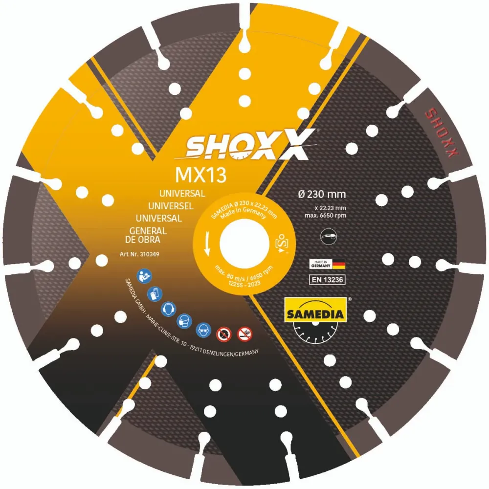 (310345) DISCO DIAMANTE SHOXX MX13 4 1/2 UNIVERSAL SAMEDIA