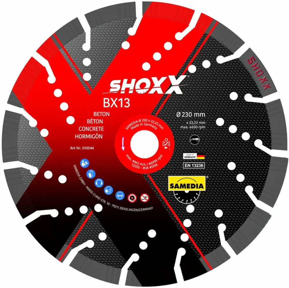 (310609) DISCO DIAMANTE SHOXX BX13 7 1/4 CONCRETO SAMEDIA