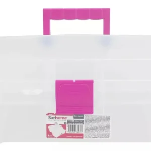 Caja Herramienta Santul Plástica 2 Bandeja Transparente Rosa Sanhome
