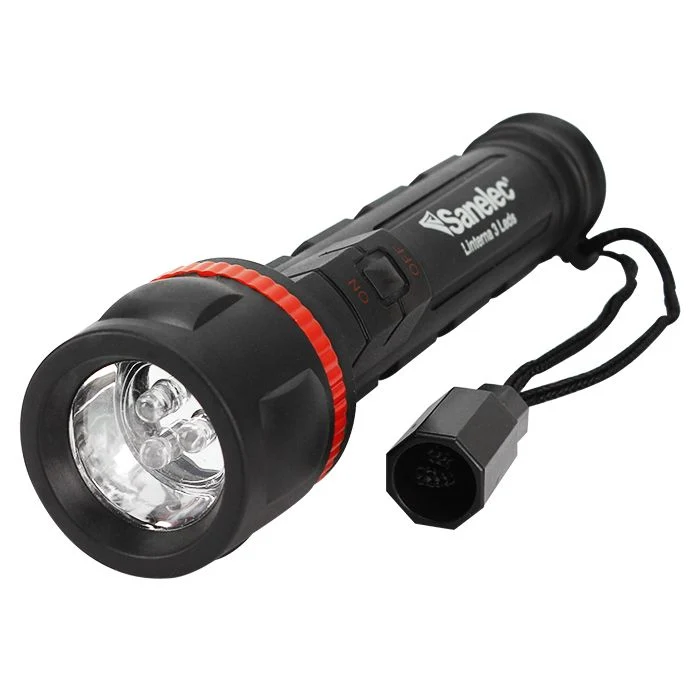 (2106) LINTERNA 3 LEDS CONTRA AGUA 2 PILAS AA SANTUL