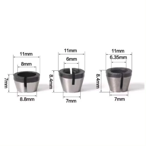 Set 3 Boquillas Para Router De Mano 6mm, 1/4 Y 8mm (copia)