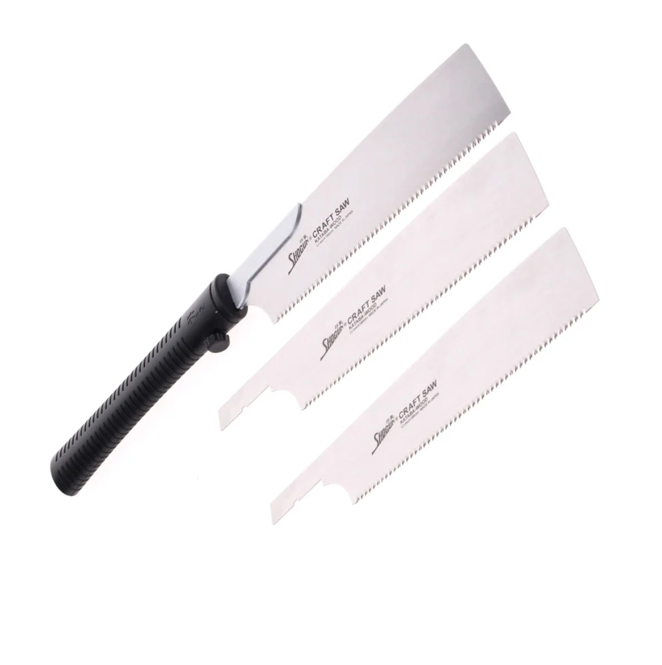Hoja de sierra universal para madera Shogun KATABA Japan, mango largo, 190 mm + 2x hojas de sierra para madera KATABA Japa...
