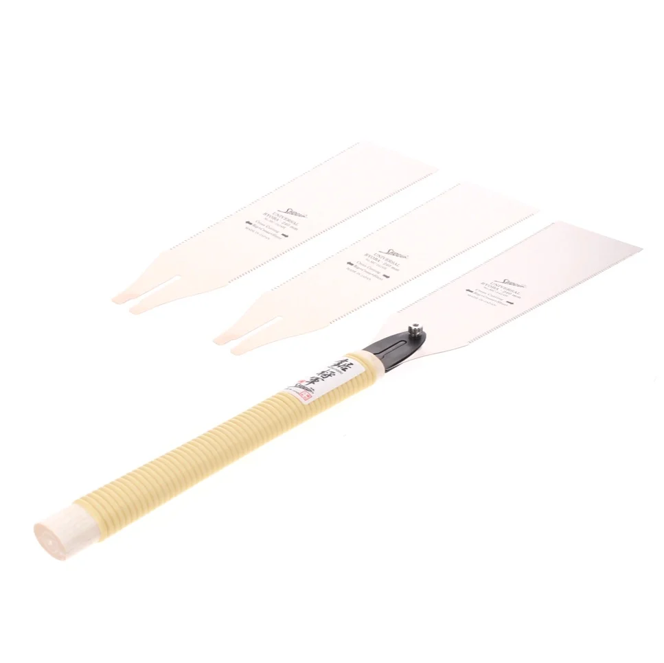 Sierra Shogun RYOBA Japan Sierra universal para madera con mango largo (MC-2424H) - 240 mm + 2x hojas de sierra para mader...