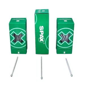 Tornillo SPAX .FORCE 8,0 x 450 mm 50 piezas Torx T-STAR Plus T40 (1221010804505) cabeza cilíndrica rosca completa Broca WI...