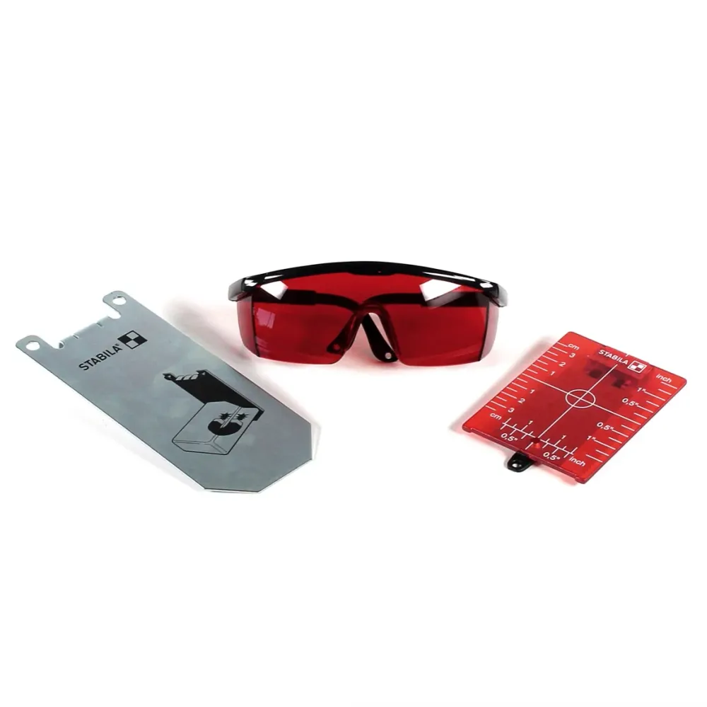 STABILA LAX 400 Láser multi-línea / Autonivelante / rojo / hasta 20 m + Gafas de visibilidad láser + Placa objetivo + sopo...