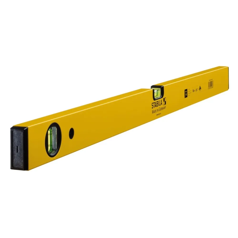 STABILA Nivel de burbuja / Tipo 70 / 80 cm ( 02286 ) con dos burbujas de medición: una vertical y una horizontal