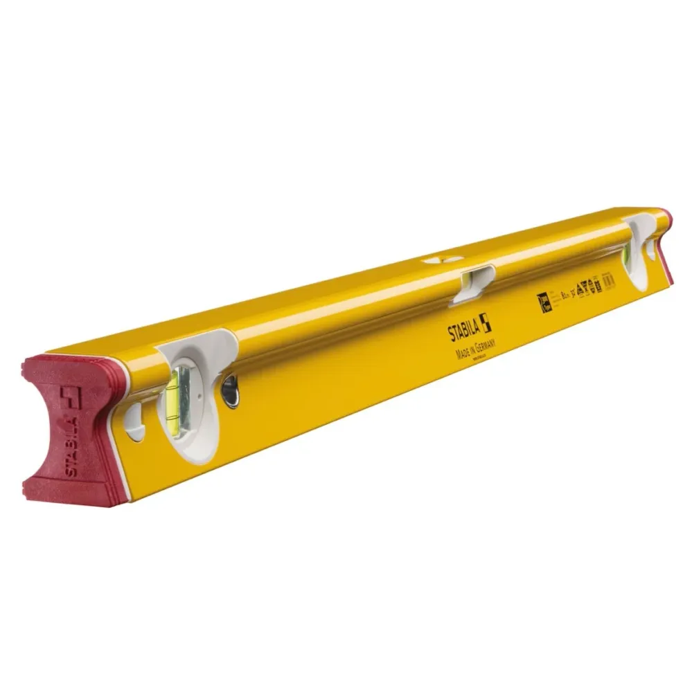 STABILA Nivel de burbuja / Tipo R 300 / 81 cm ( 18372 ) con 3 burbujas de medición: dos vertical y una horizontal