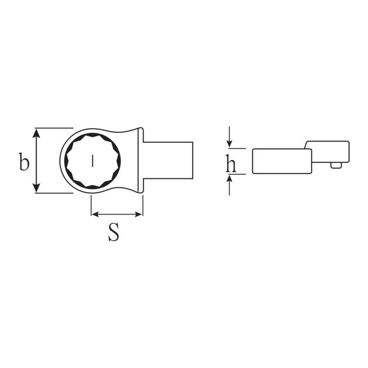 STAHLWILLE herramienta de inserción de anillos 732/40 36 ancho de llave 36 mm 14 x 18 mm ( 4000826554 )