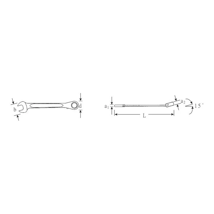 STAHLWILLE OPEN-RATCH 17 llave de carraca abierta, ancho 14 mm longitud 190 mm ( 4000826069 )