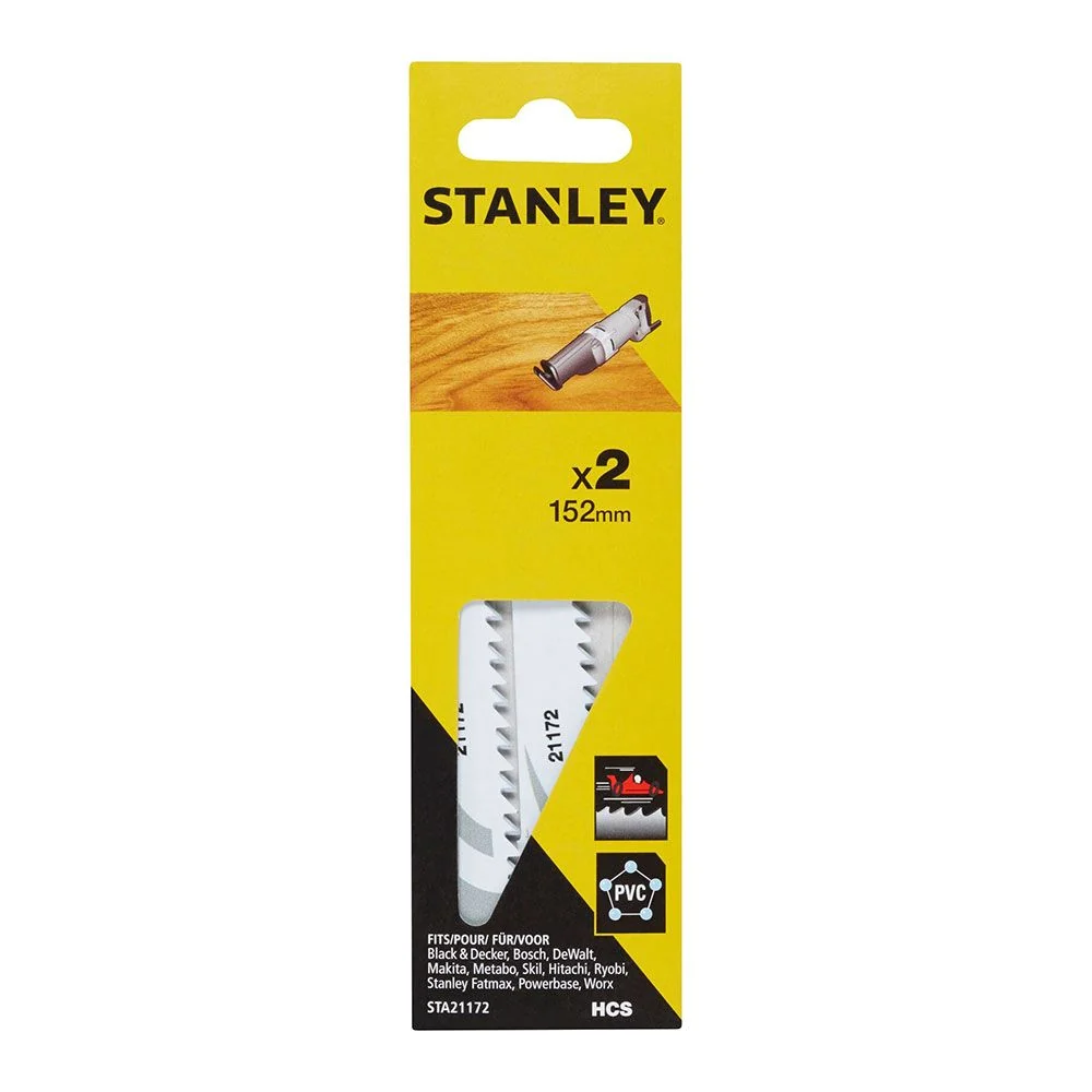 HOJAS SIERRA SABLE 15,2 cm CORTE FINO Y RECTO, PACK 2 uds STANLEY