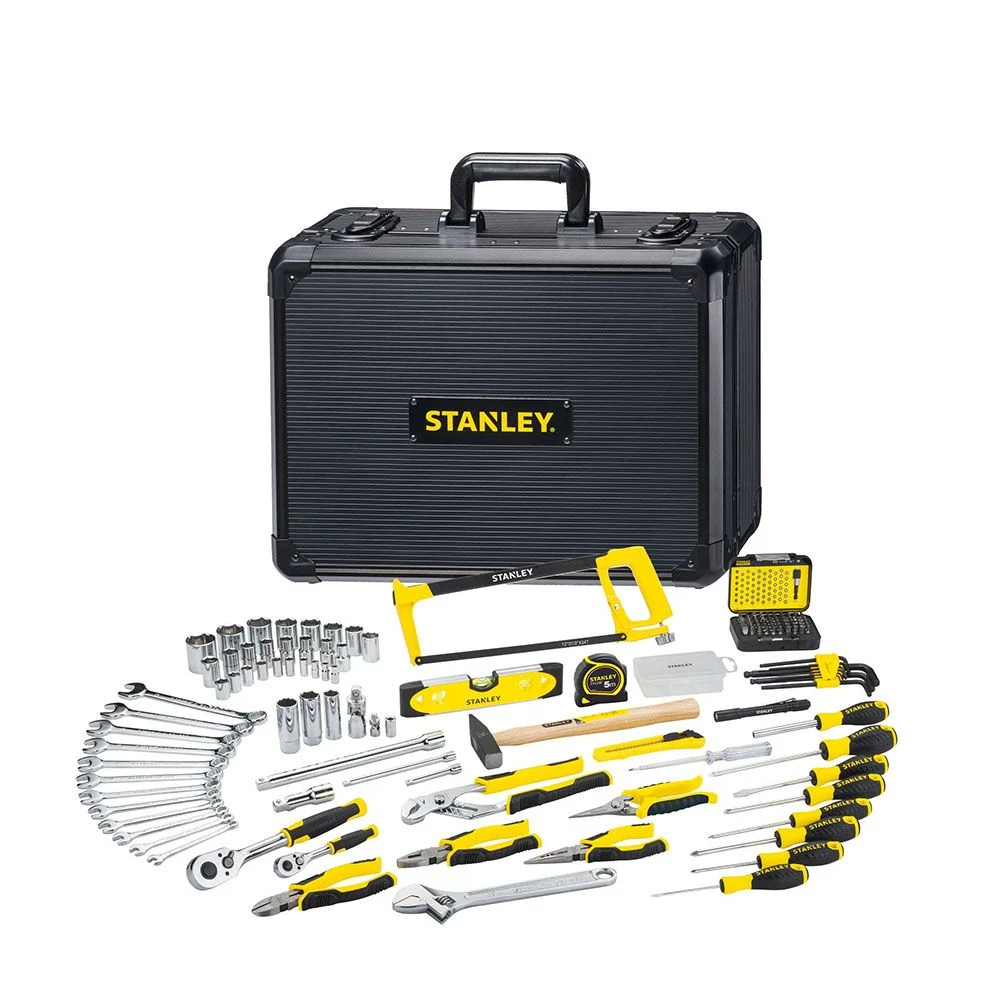 KIT DE MANTENIMIENTO CON MALETÍN DE ALUMINIO 142 PIEZAS STANLEY