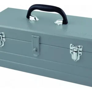 Caja Porta Herramientas Metálica 40x18.2x16.3cm Surtek Cm16g Color Gris
