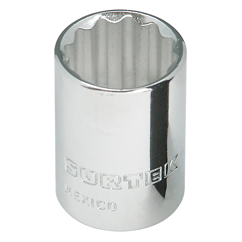 Dado cuadro de 3/8", 12 puntas, en pulgadas, 1/2" Surtek