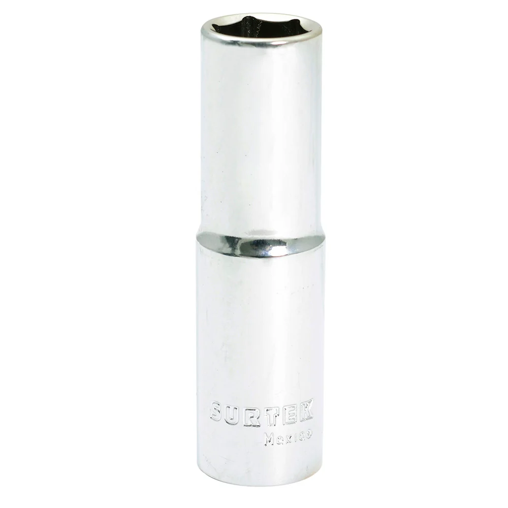 Dado largo cuadro de 1/2", 6 puntas, en pulgadas, 3/8" Surtek
