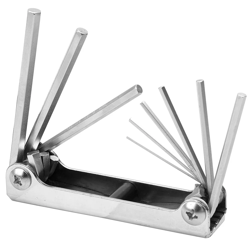 Juego de llaves hexagonales tipo navajas métricas 1.3 6 mm estuche metálico, 9 pz Surtek
