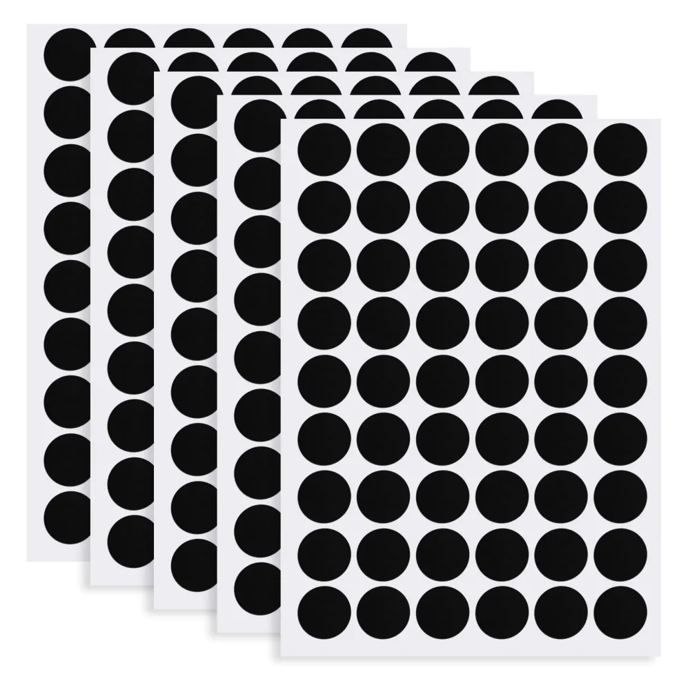Tapa tornillo adhesivo negro x 140 unid