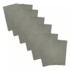 50pz Hoja Lija Agua Tenazit Grano 1500 5-1/2'' X 9'' Gris