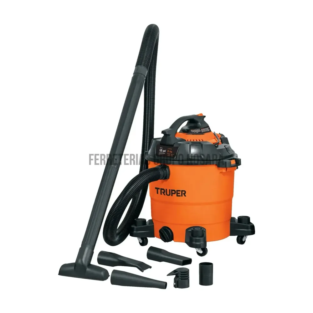 Aspiradora / sopladora para seco/humedo 12 galones 5HP Truper ASP-12S / 12093