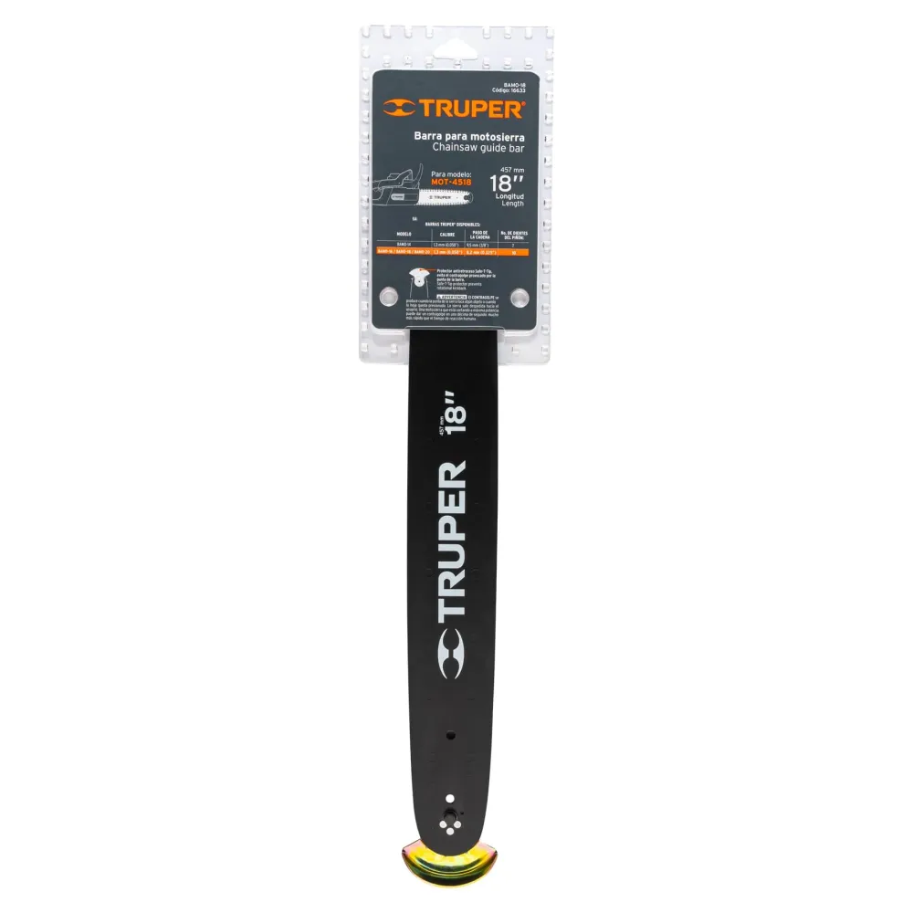 Barra de repuesto 18" para motosierra gasolina, Truper