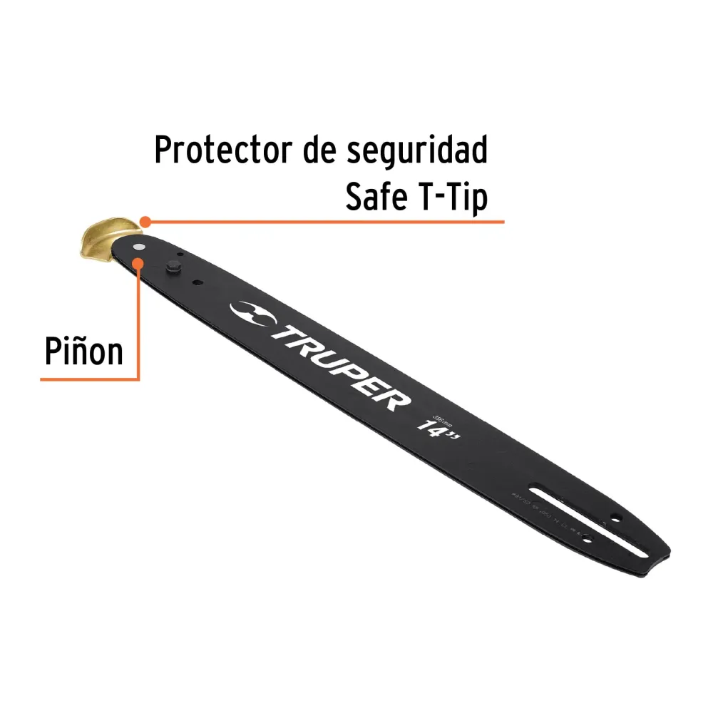 Barra de repuesto 14" para motosierra gasolina, Truper