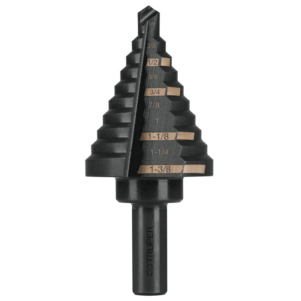 BES-10 Broca escalonada óxido negro 10 escalones 1/4' 1-3/8? Truper