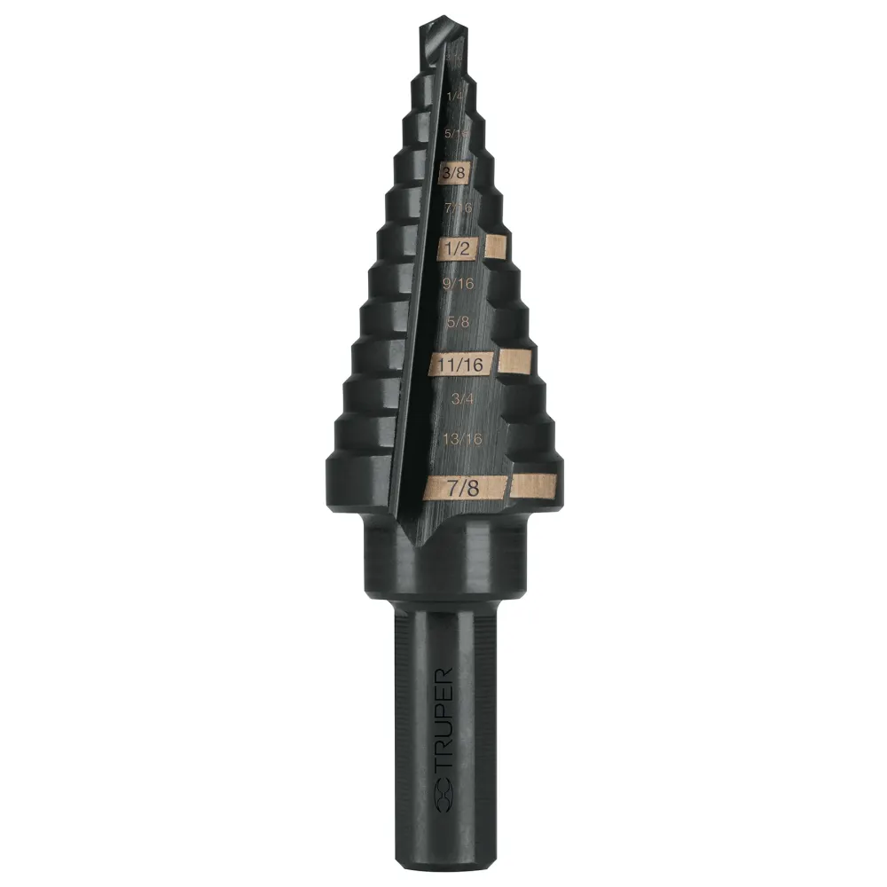 BES-12 Broca escalonada óxido negro 12 escalones 3/16' 7/8? Truper