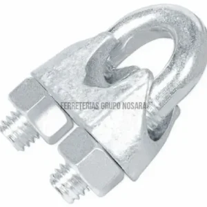 Blíster con 2 nudos (perros) de hierro para cable de 1/8 2PZS / 44082 TRUPER
