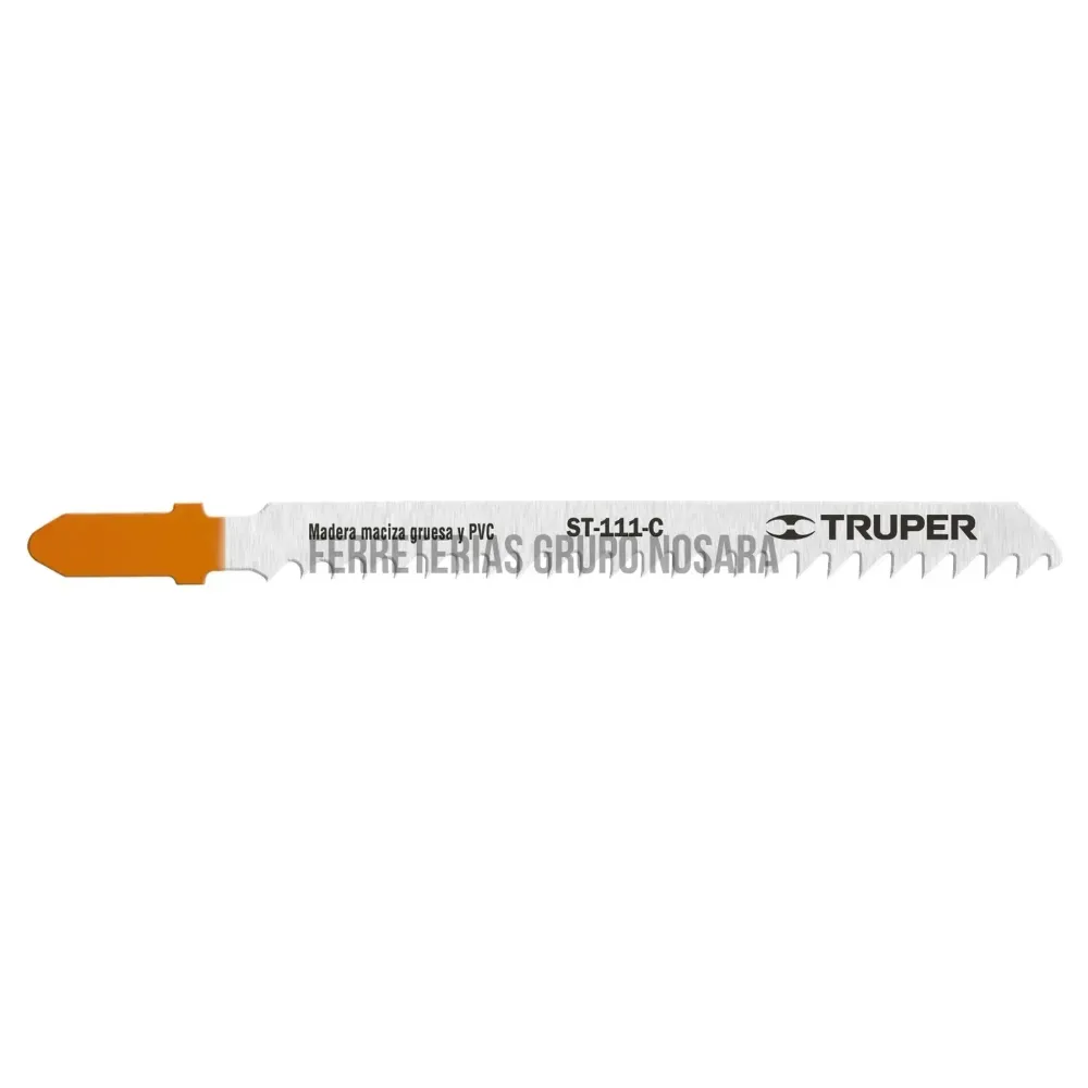 Blíster con 5 seguetas 8 DPP zanco "T" corte recto madera / 18127 TRUPER