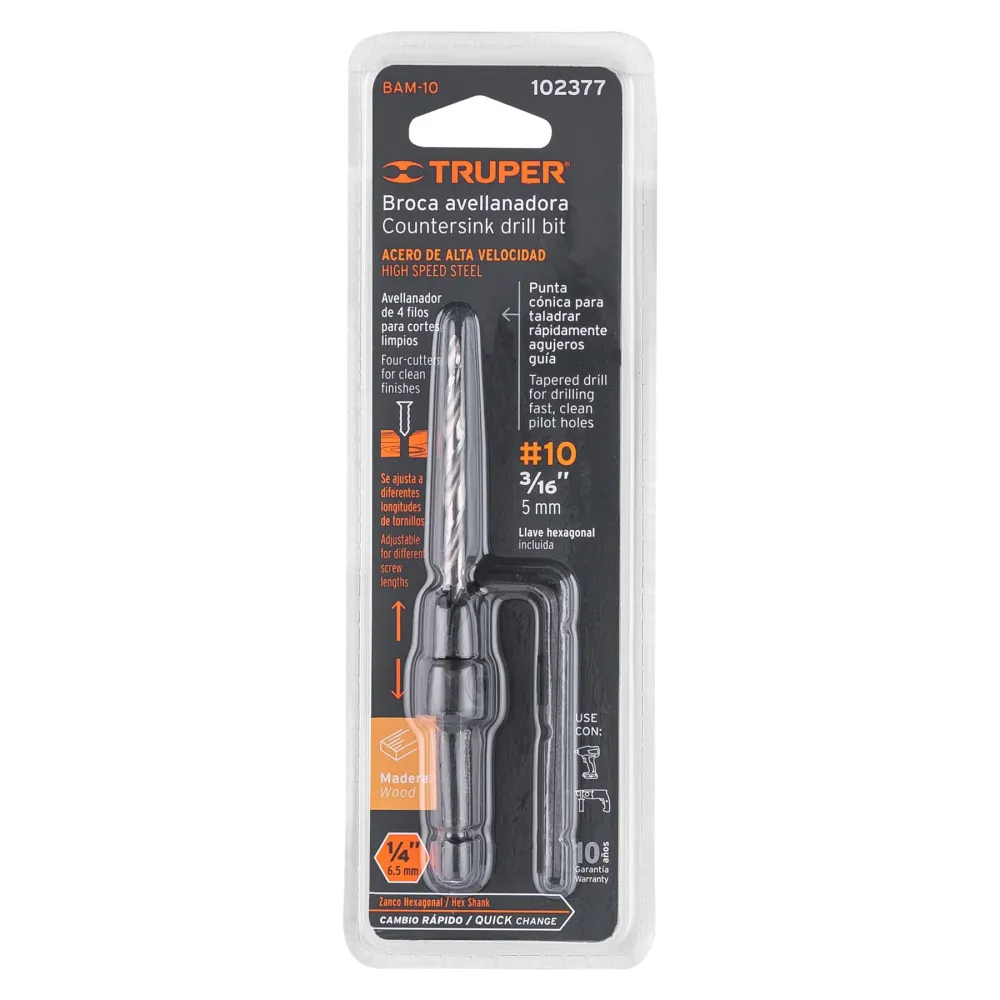 Broca avellanadora 3/16" Truper
