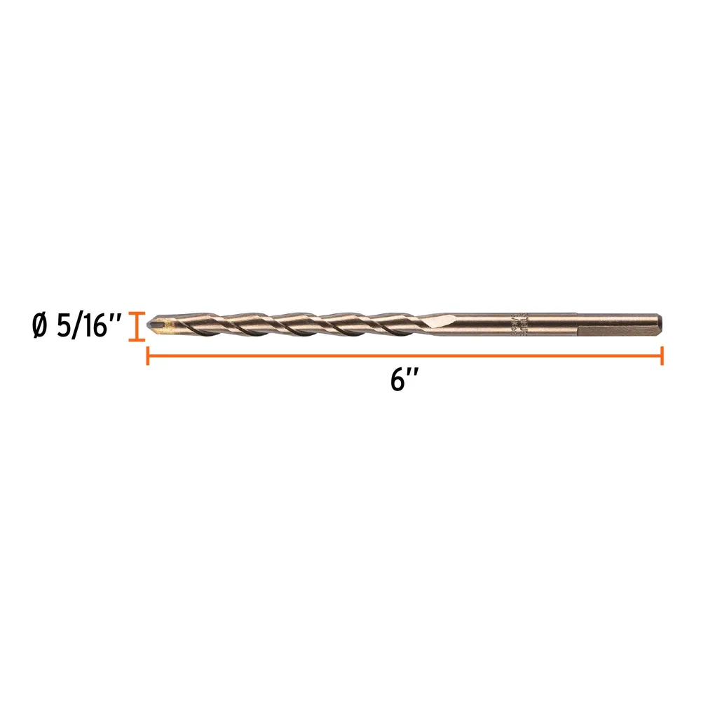Broca para concreto de 5/16 x 6", Truper