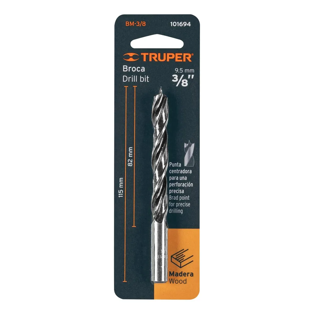 Broca para madera 3/8" Truper