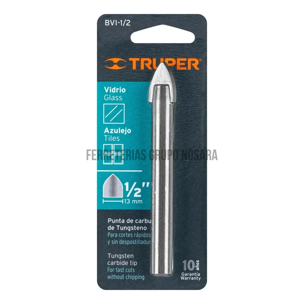 Broca para vidrio y azulejo de 1/2 TRUPER / 11705