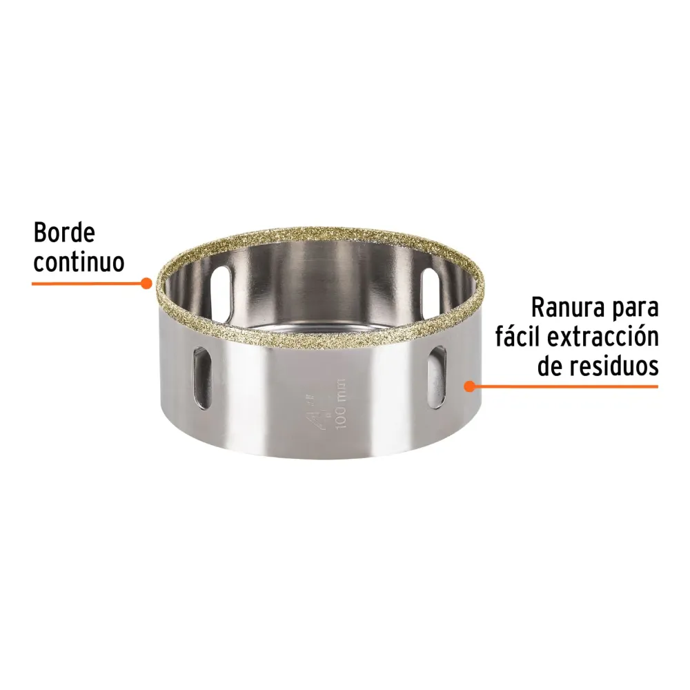 Brocasierra diamante 4' borde continuo, Truper 17139 COAZ-4