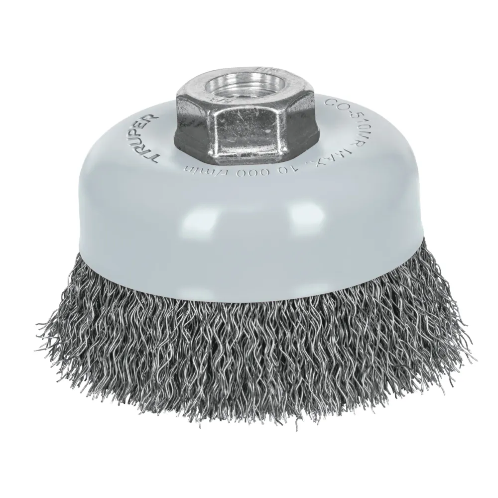 Carda copa 4' alambre ondulado fino, Multi-rosca, Truper 100858 CO-510MR