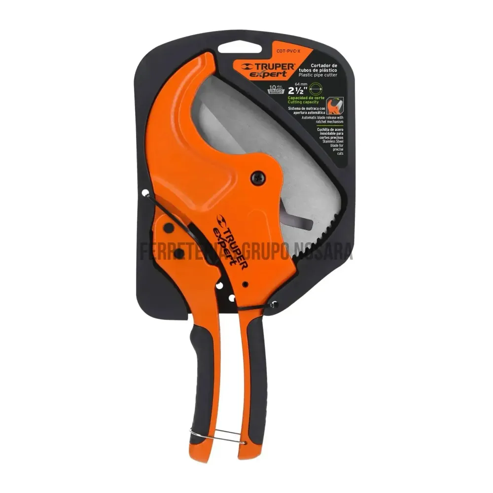 Cortador profesional tubo de plástico, corte 2-1/2", Expert / 12867 TRUPER