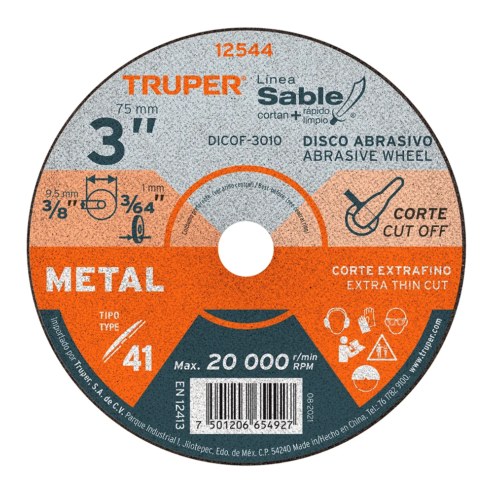 Disco de Corte de Metal 3" Truper 12544