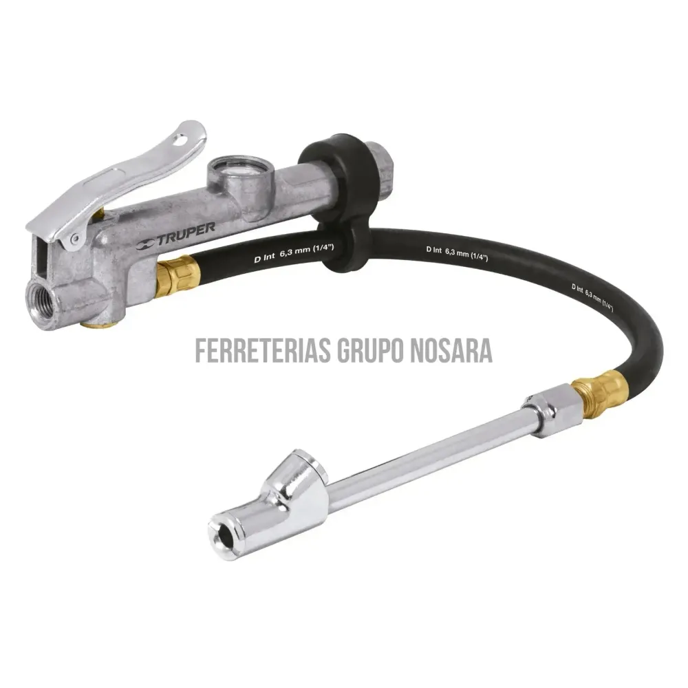Inflador calibrador de cabeza doble, profesional, 1/4 NPT / 19028 TRUPER