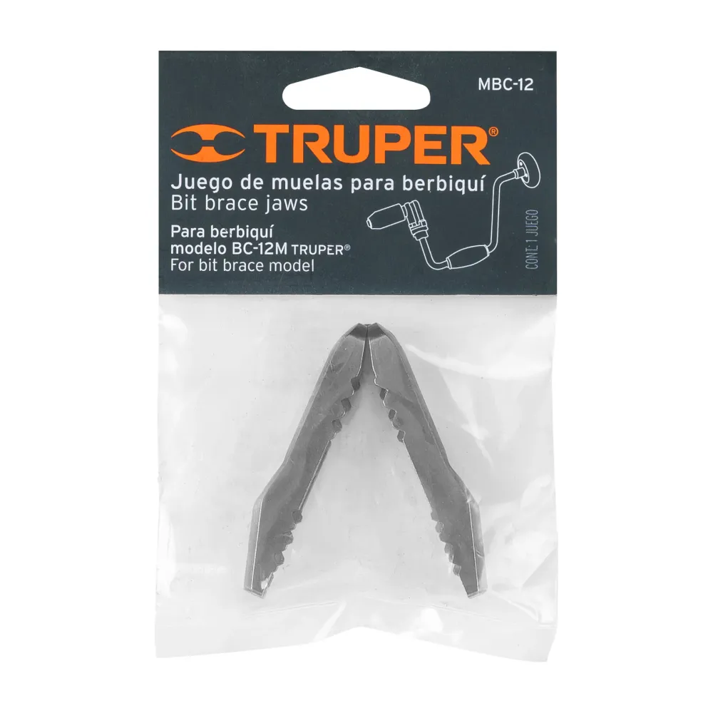 Juego de muelas para berbiquí 12", Truper