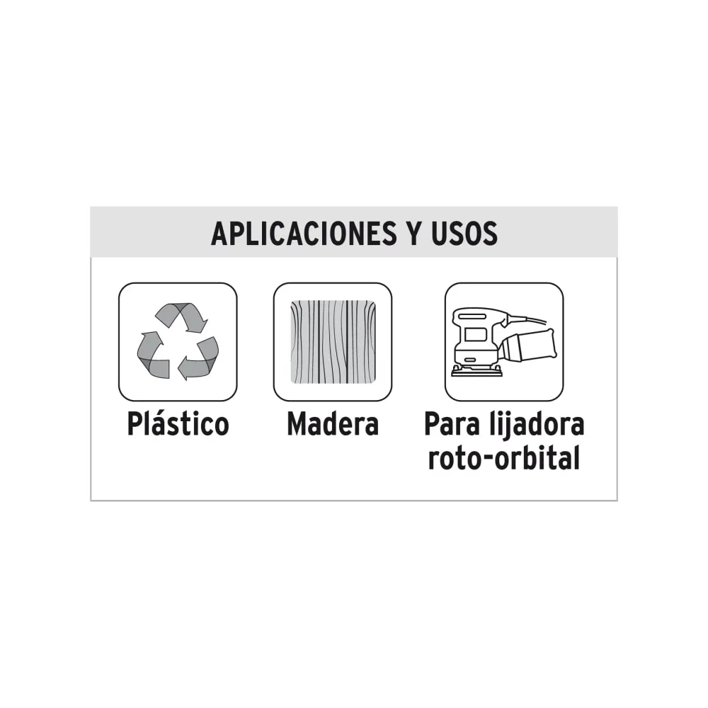 Paquete con 5 discos de lija 5" grano 180, 8 perforaciones Truper