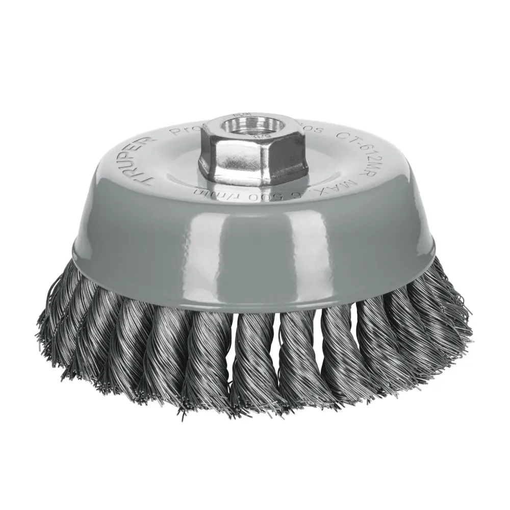 Truper CT-612MR Carda copa 5' alambre trenzado fino, Multi-rosca, Truper