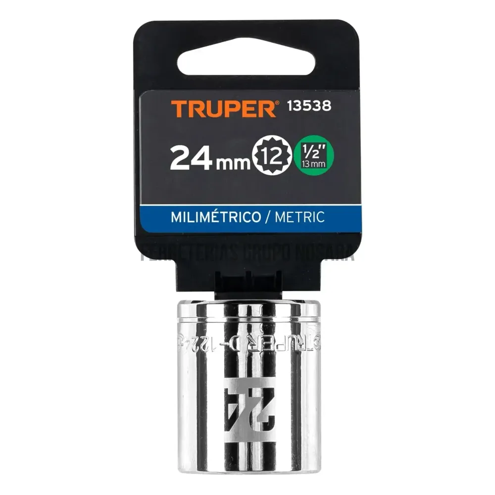 TRUPER CUBO ESTRIADO 24MM ESP 1/2 13538