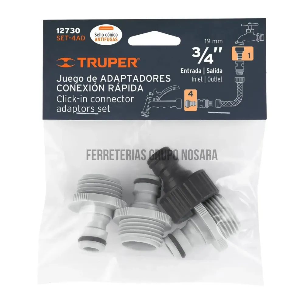 TRUPER JGO CONEXION RAPIDA RIEGO 12730
