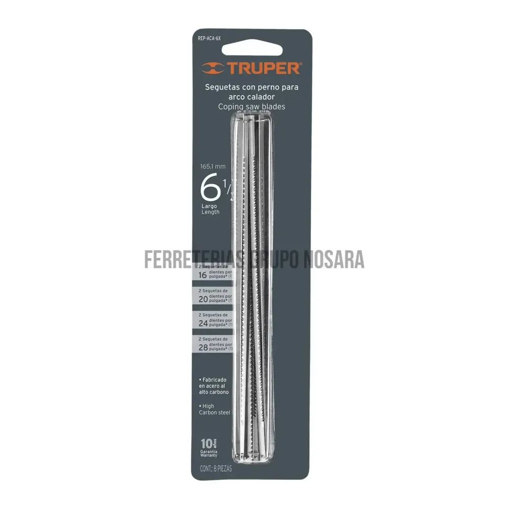 TRUPER JGO SIERRA CALADORA 8PCS 10229