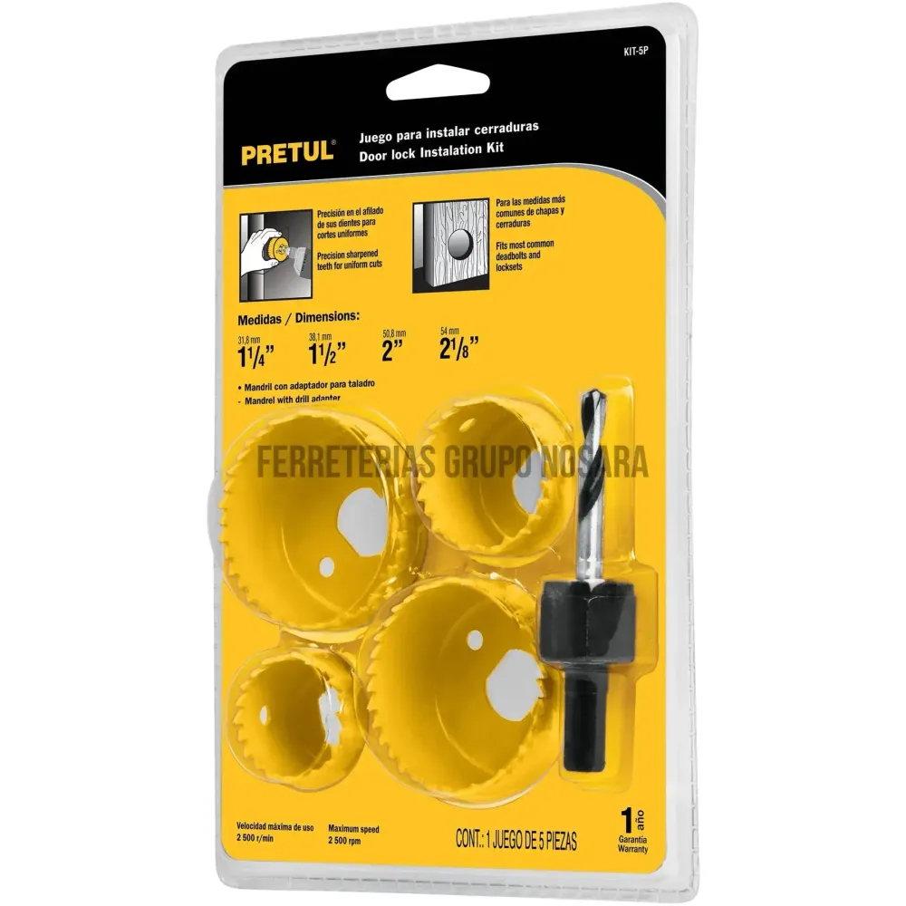 TRUPER PRETUL JUEGO BROCAS SIERRA 5PZ KIT-5P (23550)2202316