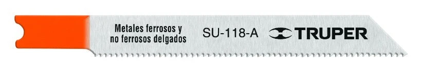 Truper SU-118- Segueta caladora,cortes rectos metal,zanco u,24dpp,5 pzas