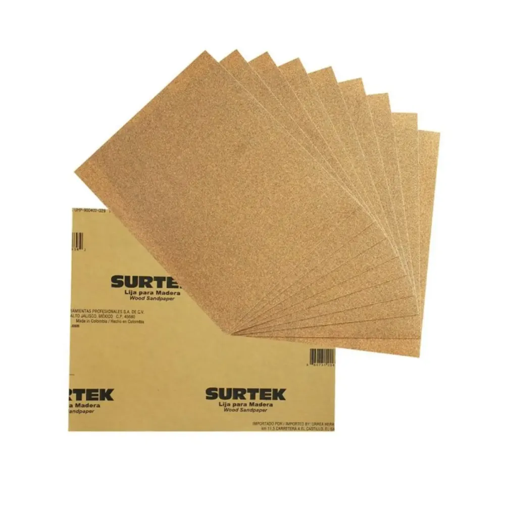 25pz Lija Panel Cabinet para Madera Grano 120 Surtek Urrea