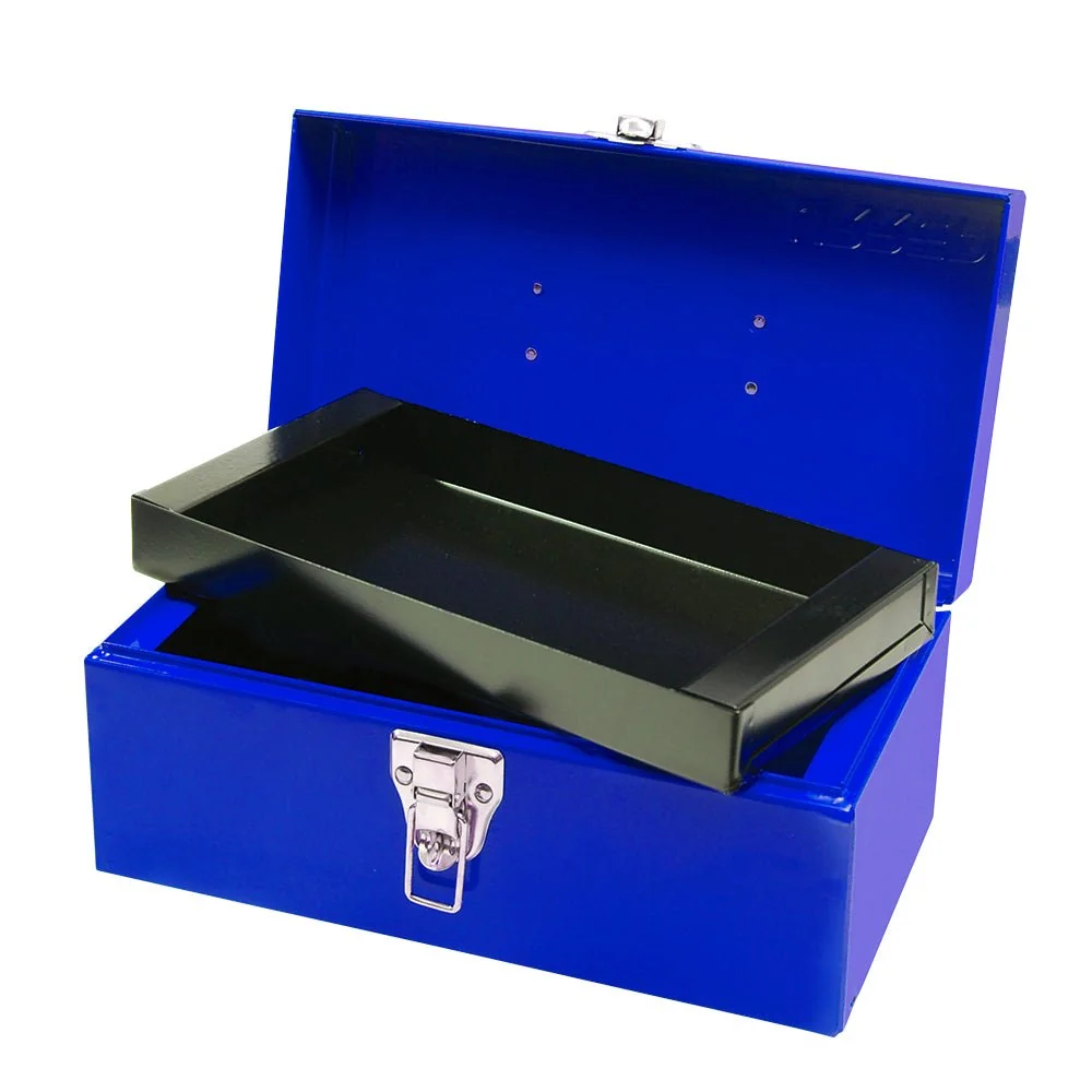 Caja portaherramientas metálica roja 11" x 6" x 5" Urrea. Rojo