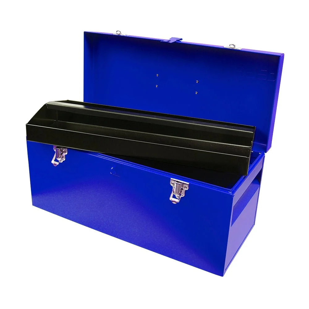 Caja portaherramientas metálica roja 20" x 8" x 9" Urrea. Rojo